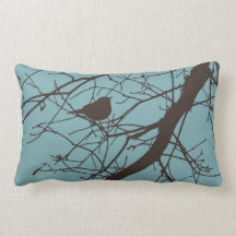 Azul y almohada de tiro de la curruca del invierno