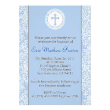 Azul y bautismo de Brown/invitación del bautizo