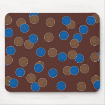 Azul y bolas de Brown Tapetes De Ratón