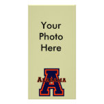 Azul y naranja de Alabama "A" Tarjeta Fotográfica