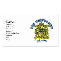Azul y oro de muy buen gusto retros de la universi tarjetas de visita