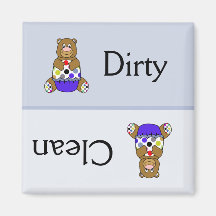 Azul y oso de Brown Polkadot Imanes