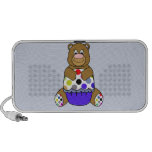 Azul y oso de Brown Polkadot iPod Altavoz