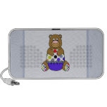 Azul y oso de Brown Polkadot Portátil Altavoces