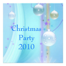 Azul y plata de la fiesta de Navidad de la invitac