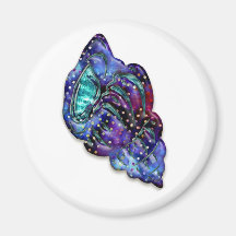 Azul y Shell Jeweled púrpura Iman