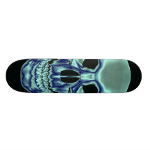 Azul y trullo Skateboad del cráneo Patines Personalizados
