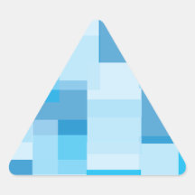 Azules Pegatinas Trianguladas Personalizadas