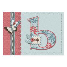 B está para la etiqueta del regalo del bebé TY Tarjetas De Visita