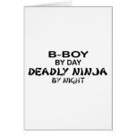 B-Muchacho Ninja mortal por noche Felicitacion