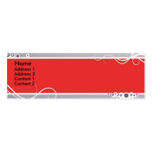 b-tarjeta-redstripe flaca plantilla de tarjeta de negocio
