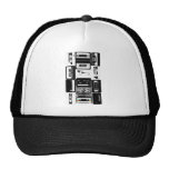 B&w retro del grupo del casete audio gorros bordados