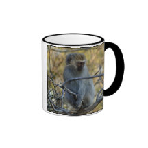 Babuino negro taza de café