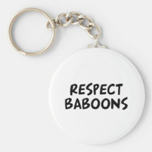 Babuinos del respecto llavero personalizado