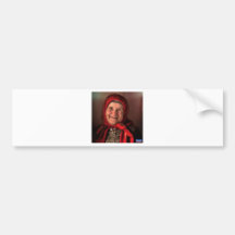 Babushka típico pegatina de parachoque