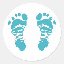 baby feet runde sticker