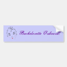 Bachelorette a bordo pegatina de parachoque