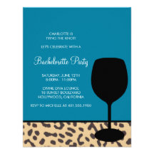 bachelorette del vino del estampado leopardo comunicados personales 