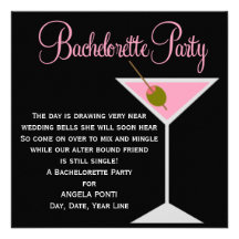 Bachelorette negro y rosado anuncio