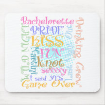 Bachelorette (texto espiral) alfombrilla de ratones