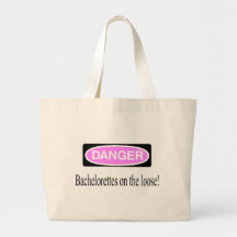 Bachelorettes en el flojo bolsas lienzo