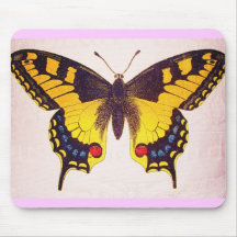backround del rosa del mousepad de la mariposa alfombrilla de ratón