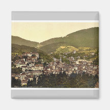 Baden-Baden, visión general con el castillo, Baden Iman De Frigorífico
