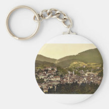 Baden-Baden, visión general con el castillo, Baden Llaveros Personalizados