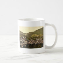 Baden-Baden, visión general con el castillo, Baden Tazas