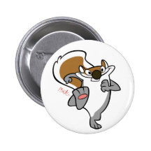 badge grey squirrel ピン