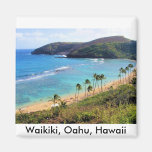 Bahía de Hanauma, opinión de Honolulu, Oahu, Hawai Imán De Frigorífico