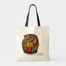 Bahía del tote con un estilo abstracto del florero bolsa de mano