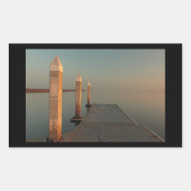 Bahía en el pegatina del amanecer 1