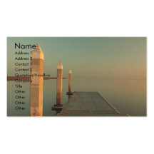 Bahía en la tarjeta de visita del amanecer