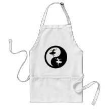 BAILARÍN de BALLET Yin Yang blanco y negro Delantal