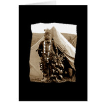 Bailarín de Lakota del nativo americano del vintag Tarjeta