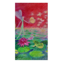 Bailarín de Waterlily Plantillas De Tarjeta De Negocio