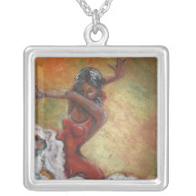 Bailarín del flamenco de Duende Collar Personalizado