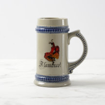 Bailarín del flamenco tazas
