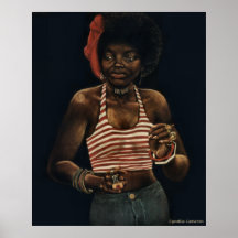 Bailarín - mujer afroamericana impresiones