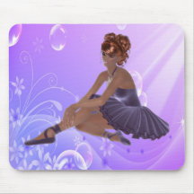 Bailarina afroamericana linda Mousepad Alfombrillas De Raton