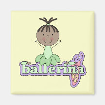 Bailarina - camisetas y regalos verdes iman de frigorífico