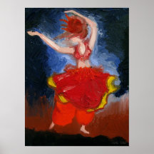 Bailarina de la danza del vientre poster