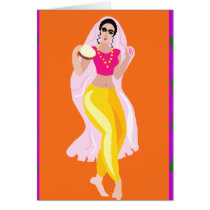 Bailarina de la danza del vientre tarjetas