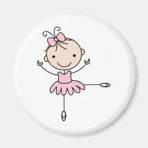 Bailarina de la niña iman para frigorífico
