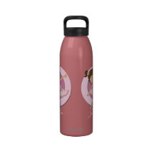 Bailarina personalizada linda 2 botella de beber