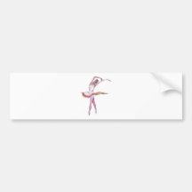 Bailarina, regalos del arte de la danza del ballet pegatina de parachoque