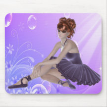 Bailarina roja Mousepad del pelo Tapete De Raton