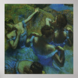 Bailarines azules de Edgar Degas, impresionismo de Poster