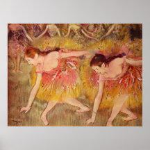 Bailarines de la inclinación. Edgar Degas Poster
